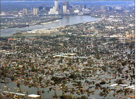 New Orleans flooded during Katrina